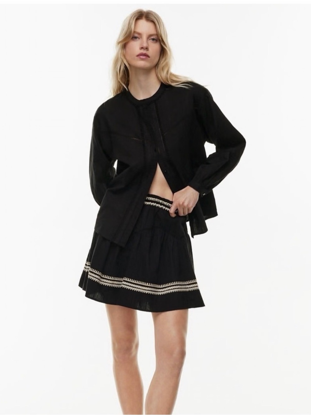 Little Moon Black Mini Skirt